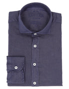 Camisa lino lisa lavada Gris