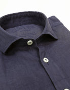 Camisa lino lisa lavada Gris
