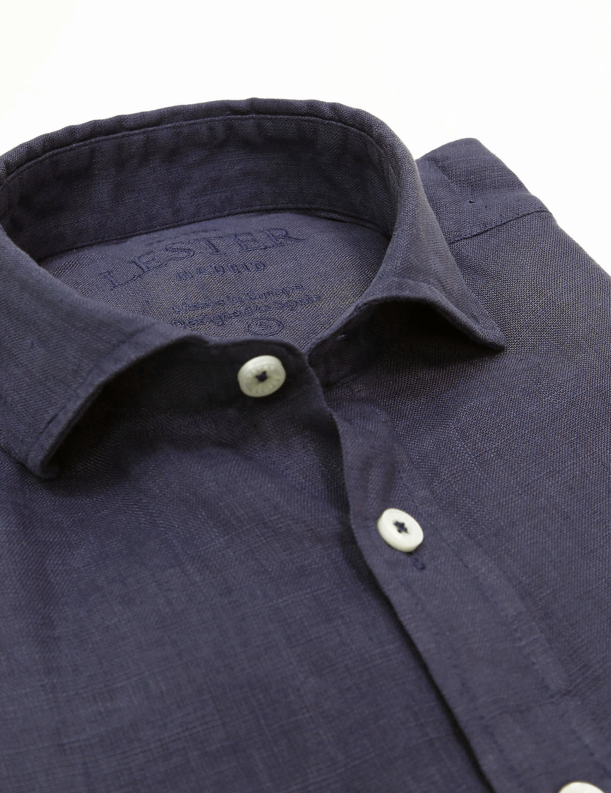 Camisa lino lisa lavada Gris