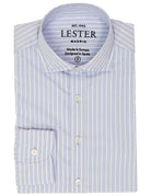 Camisa sport popelin raya ancha Azul