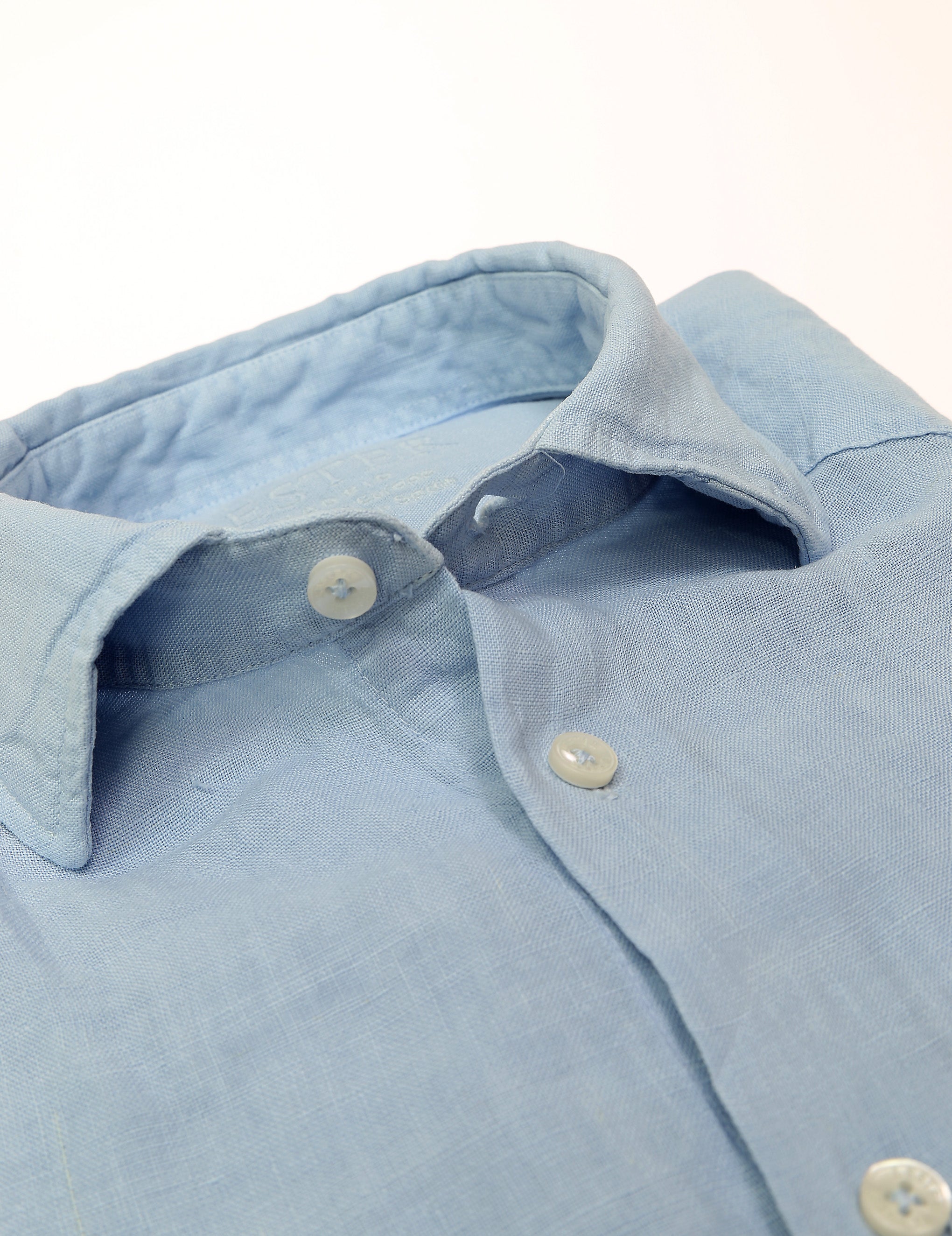 Camisa lino jaretas Azul claro