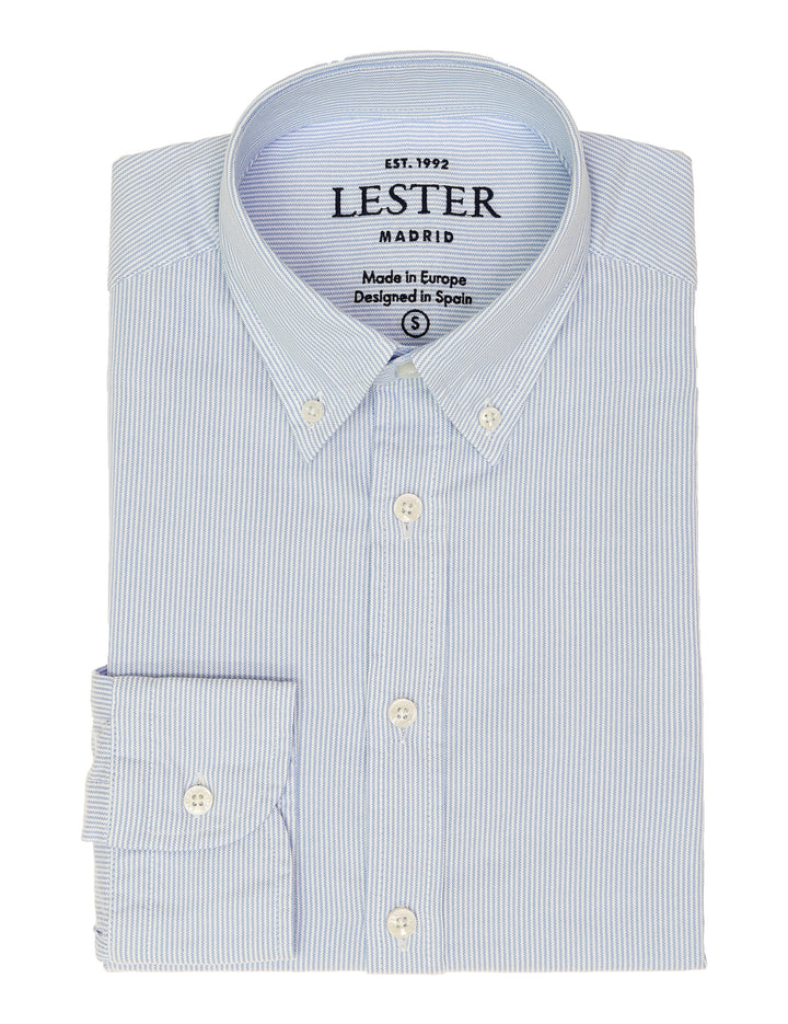 Camisa sport oxford mil rayas Azul