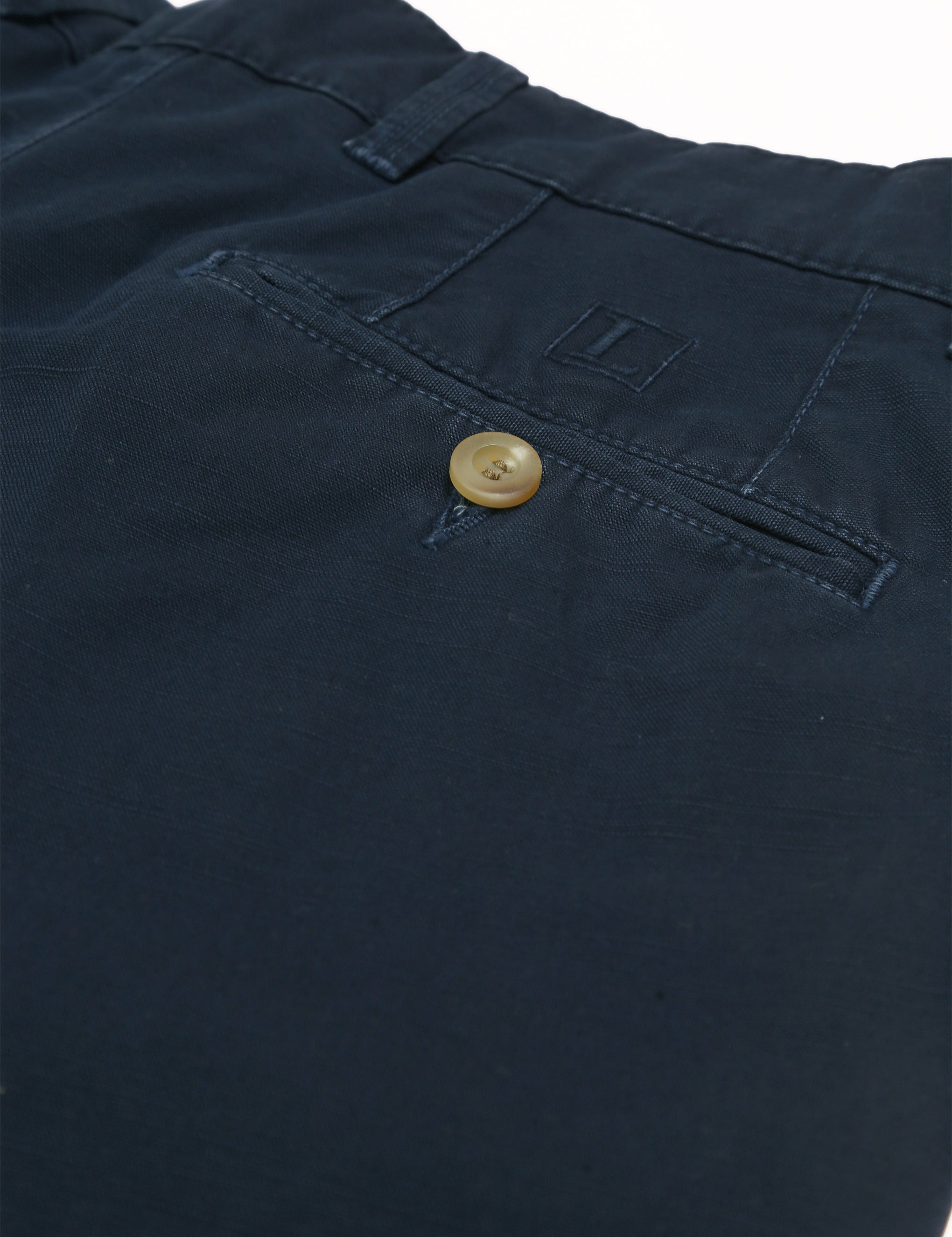 Pantalón lino algodón Azul oscuro