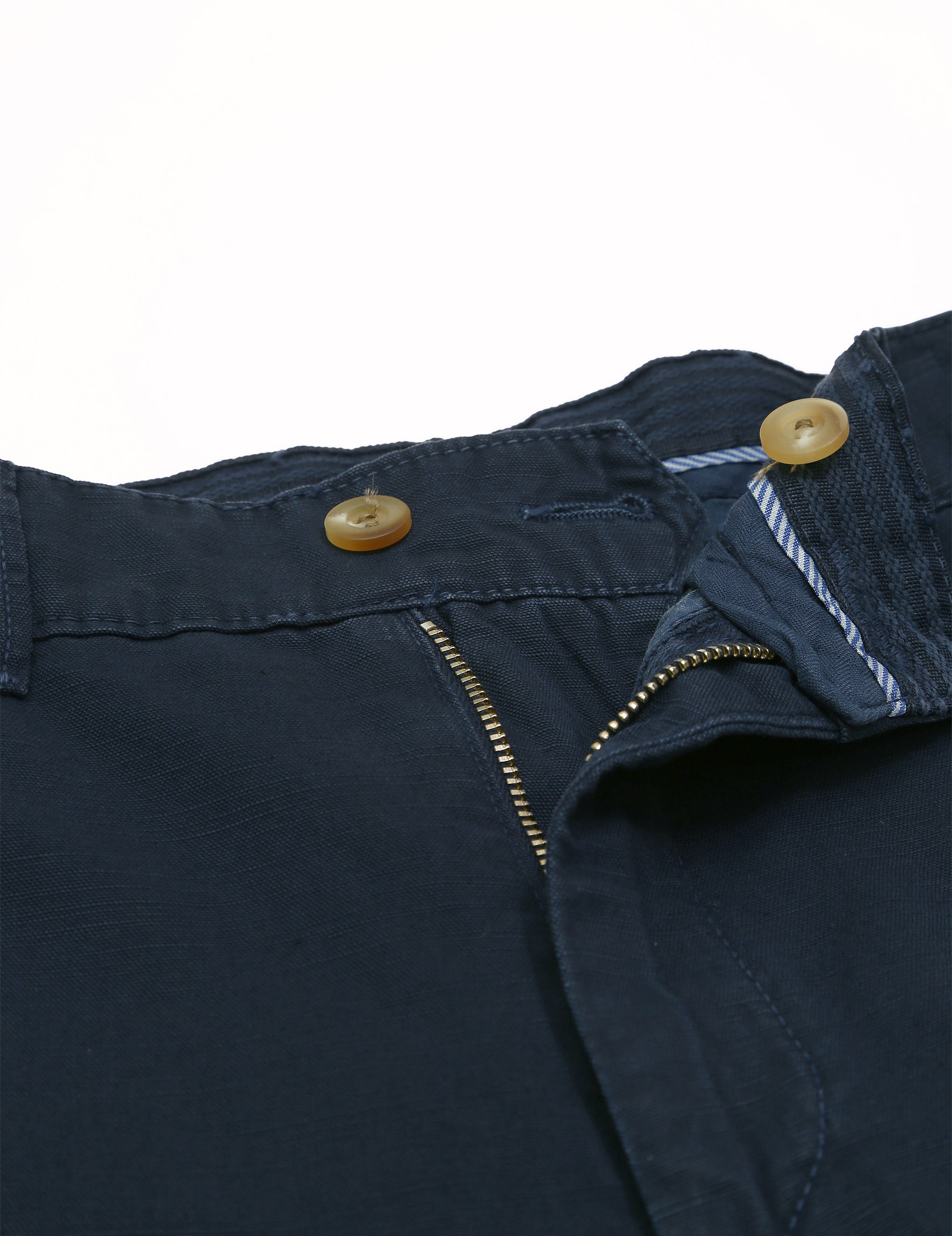 Pantalón lino algodón Azul oscuro