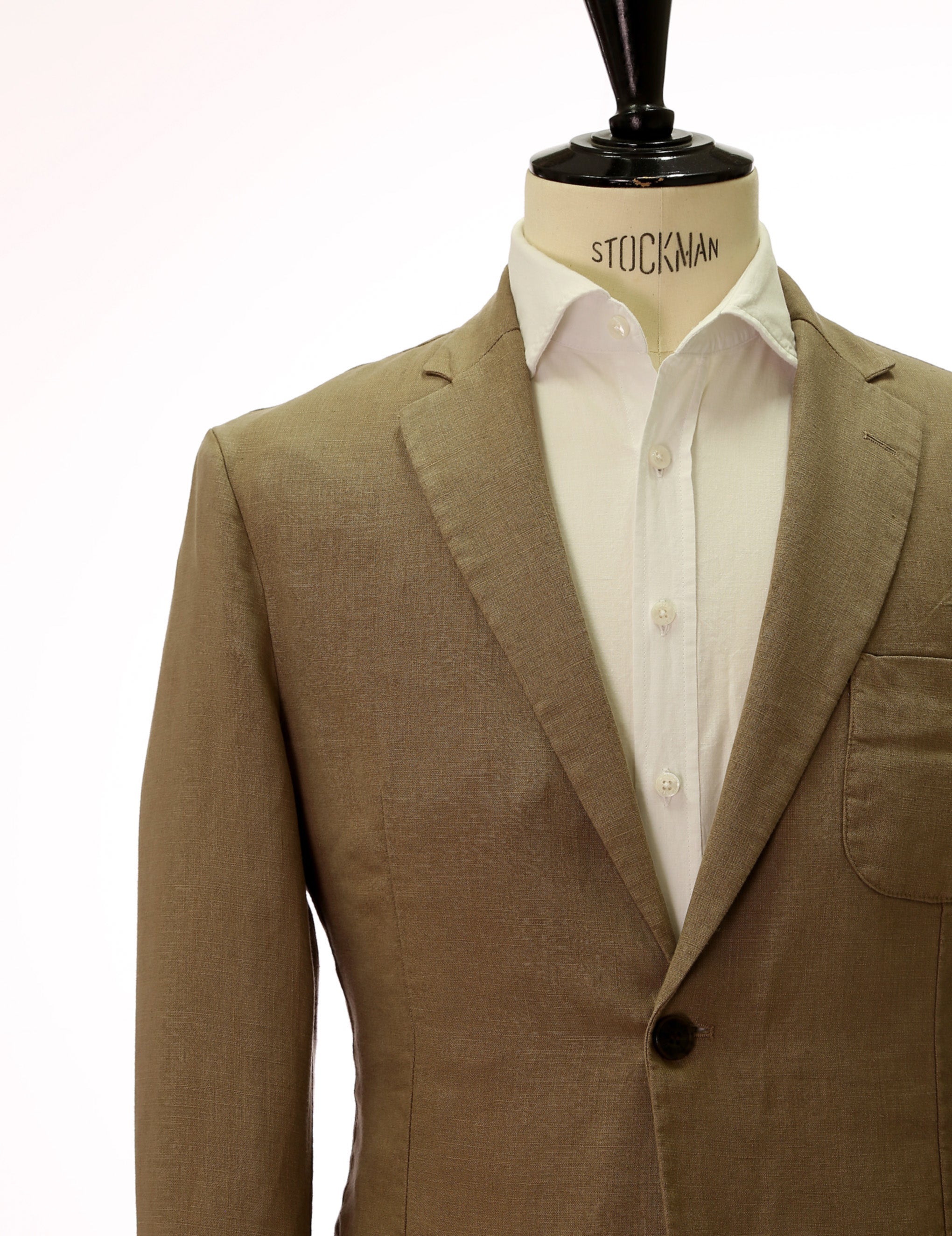 Chaqueta lino lavada Beige