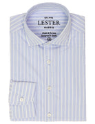 Camisa sport popelin rayas desiguales Azul