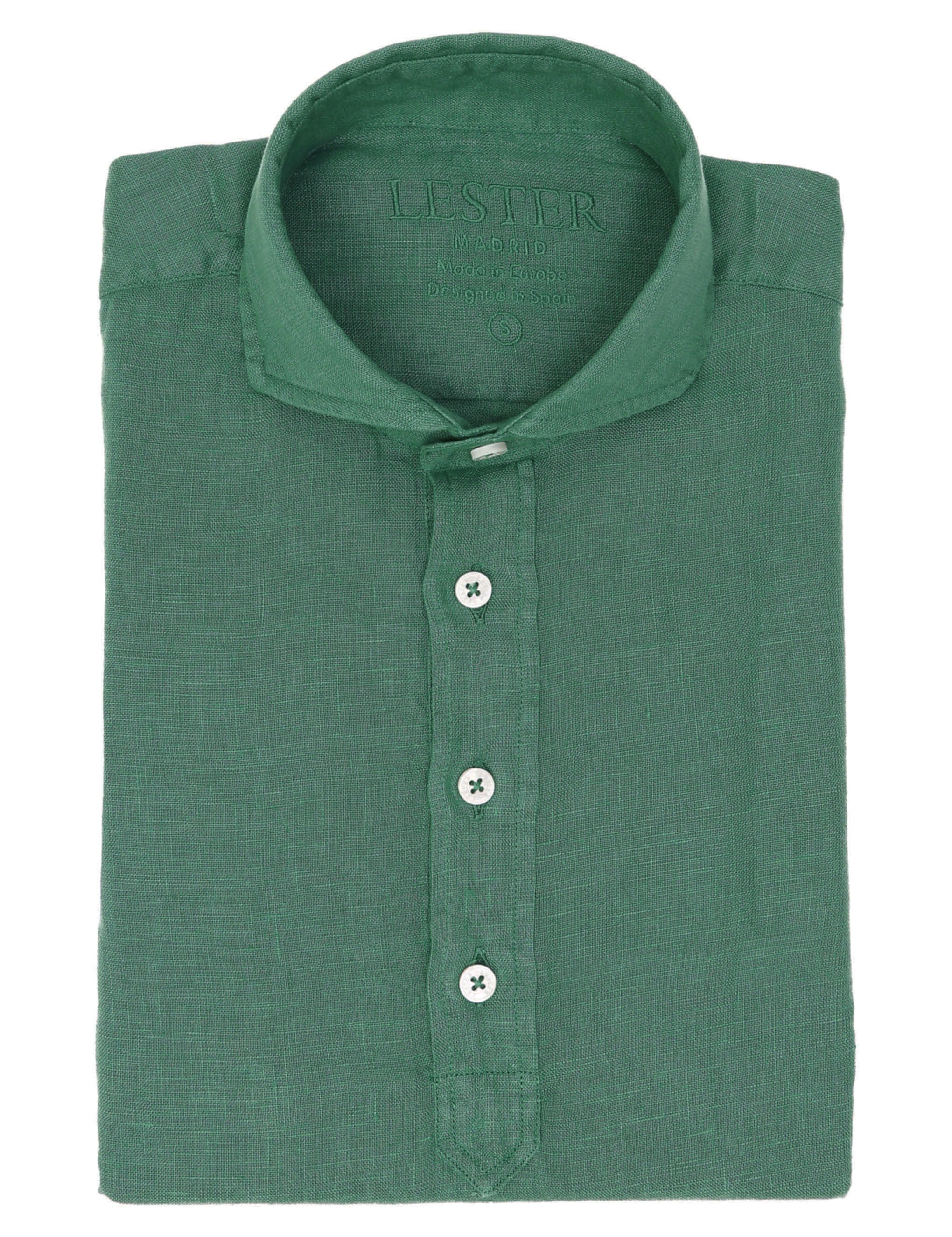 Polera lino Verde medio