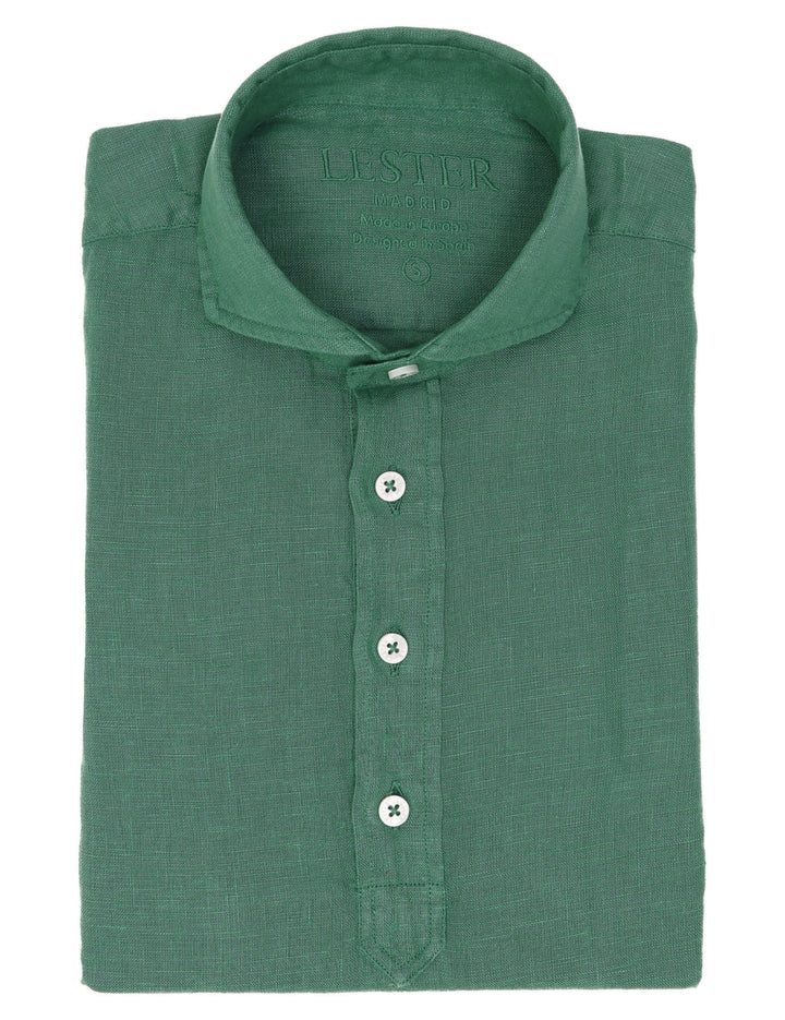 Polera lino Verde medio