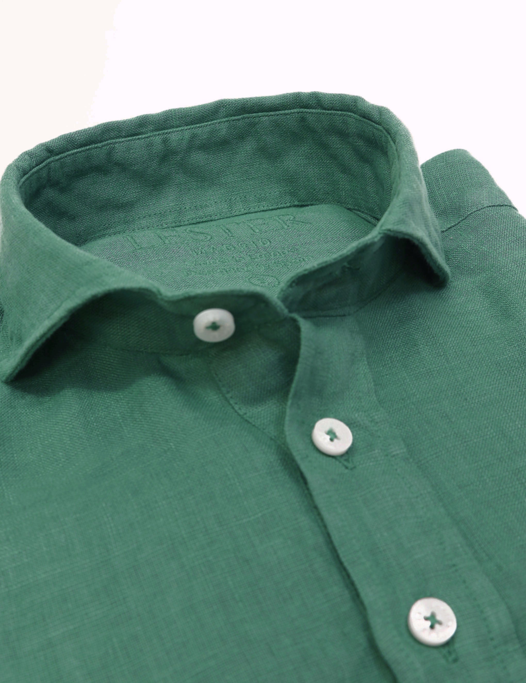 Polera lino Verde medio