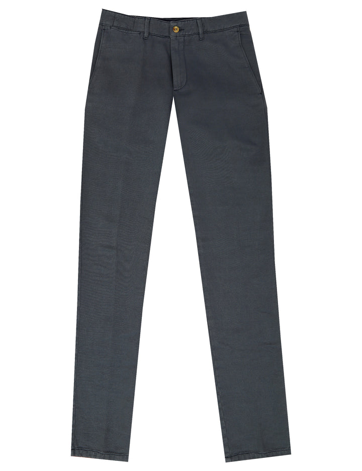 Pantalón sarga lino/algodón Azul oscuro