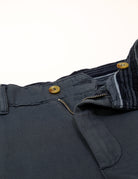 Pantalón sarga lino/algodón Azul oscuro
