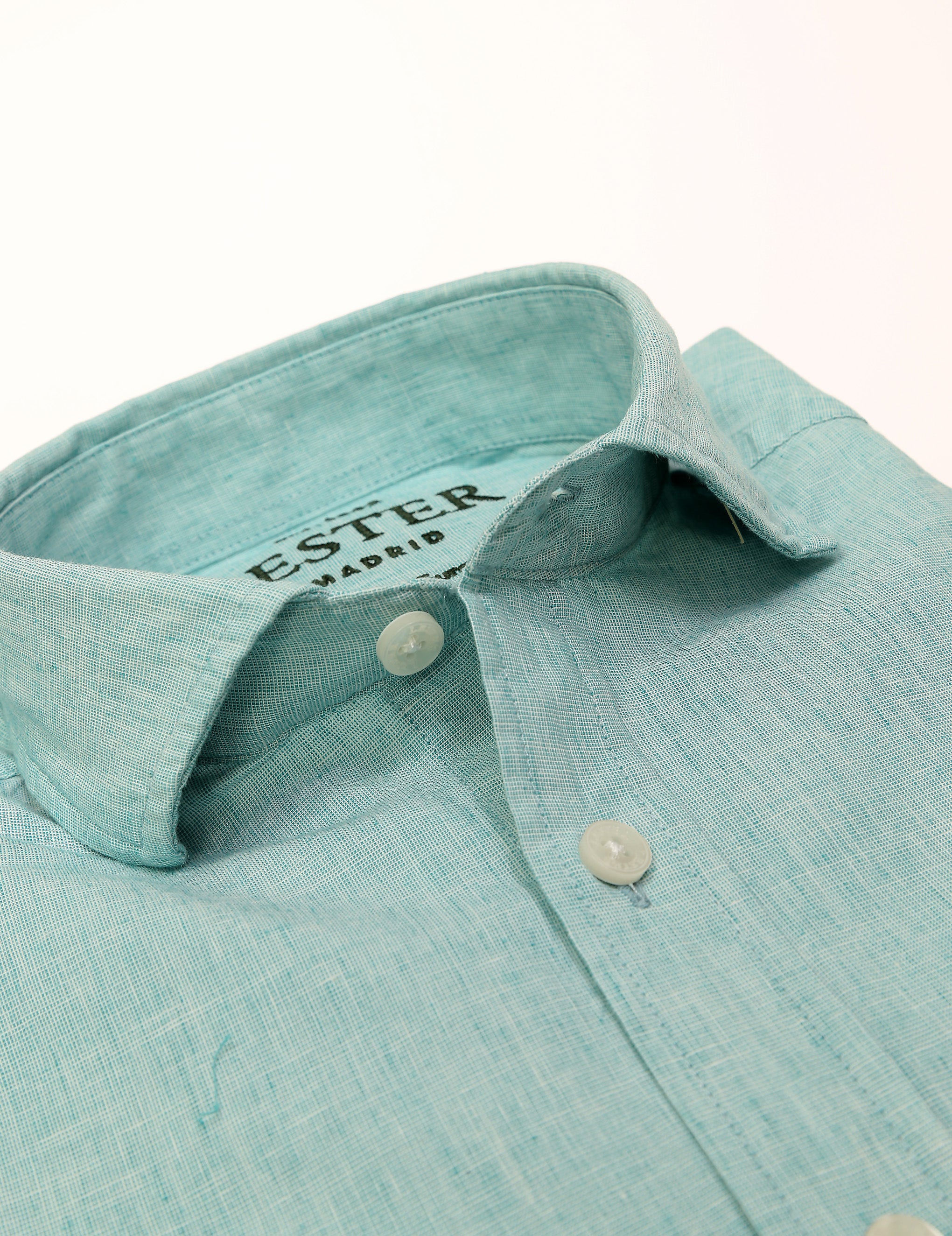 Camisa sport lino/alg  fil a fil Verde