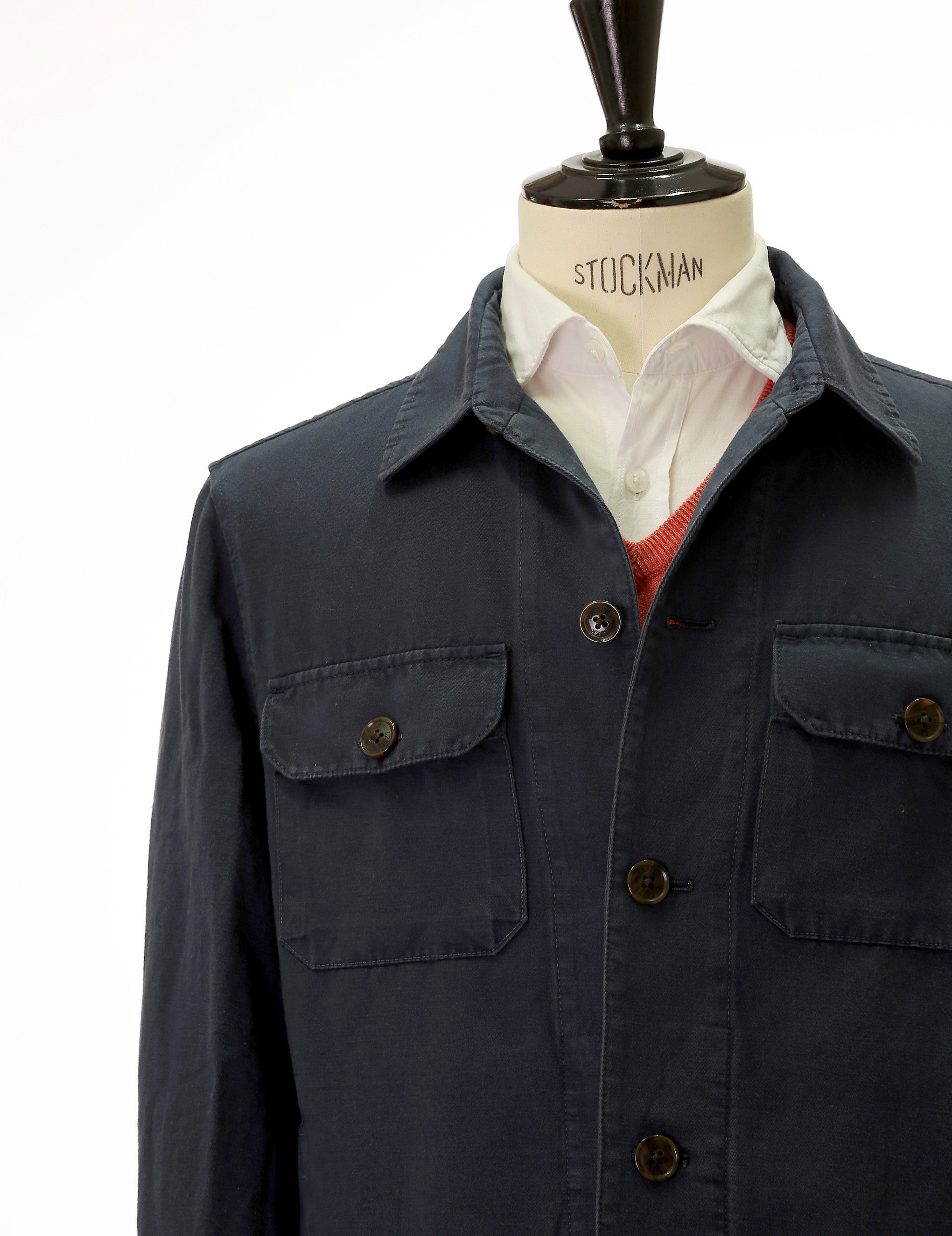 Overshirt lino algodón Azul