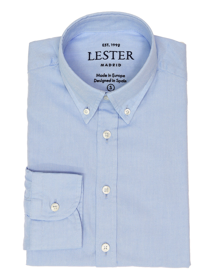 Camisa sport oxford liso Azul