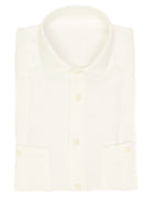 Camisa lino jaretas Blanco