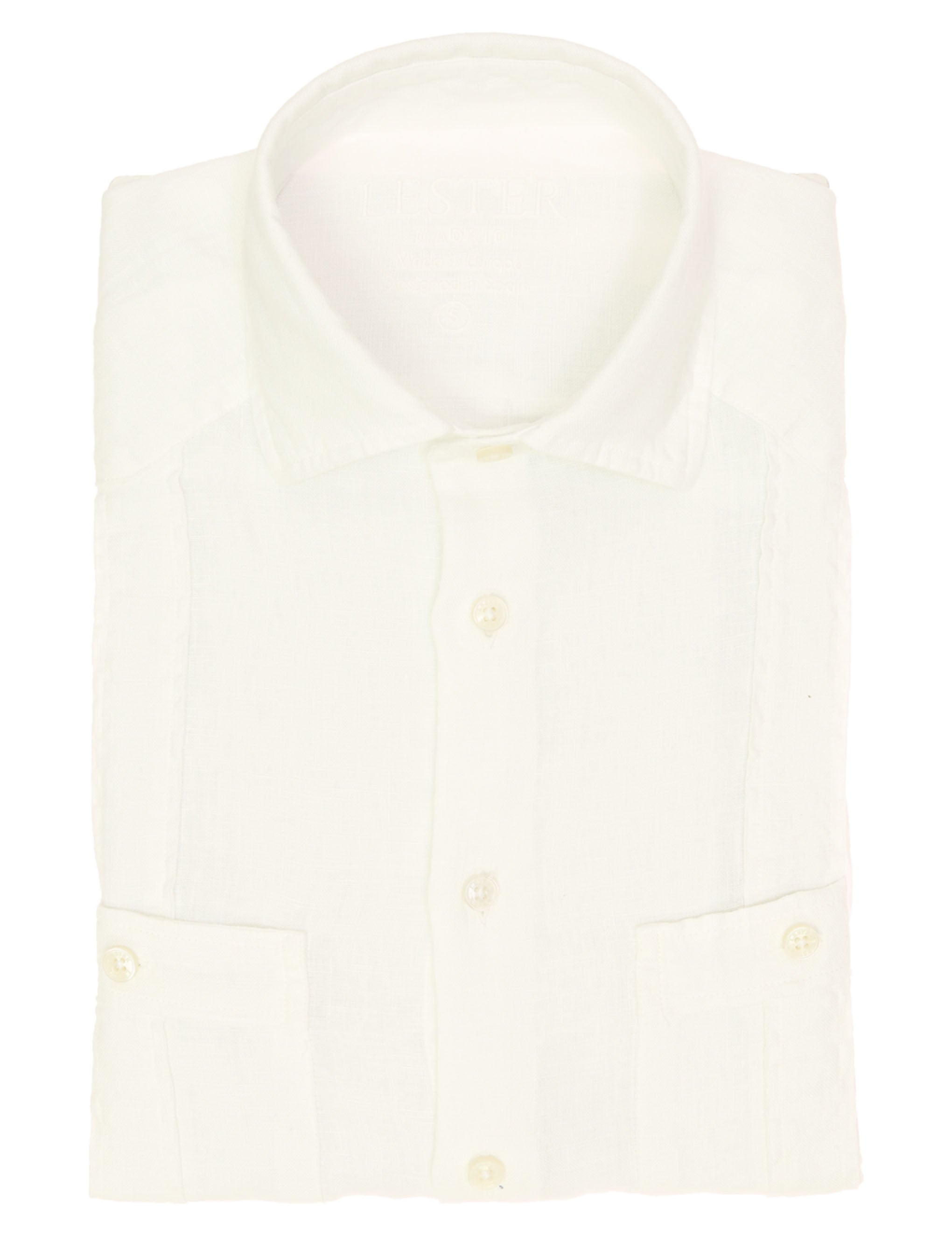 Camisa lino jaretas Blanco