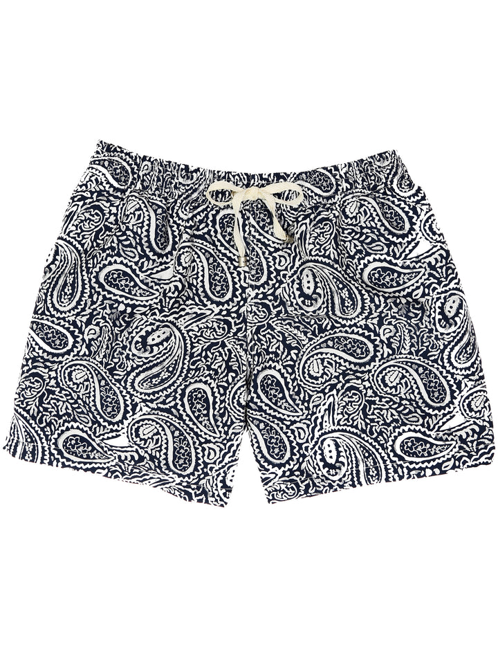 Traje de baño paisley Azul