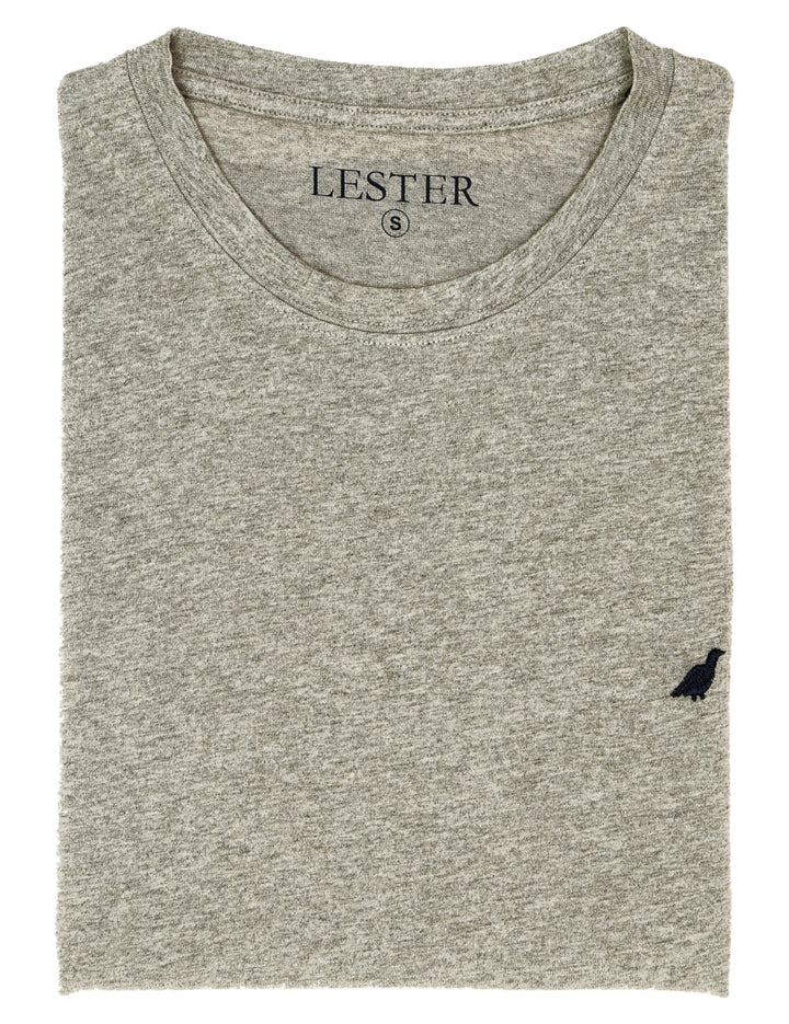 Camiseta lavada perdiz bordada Gris