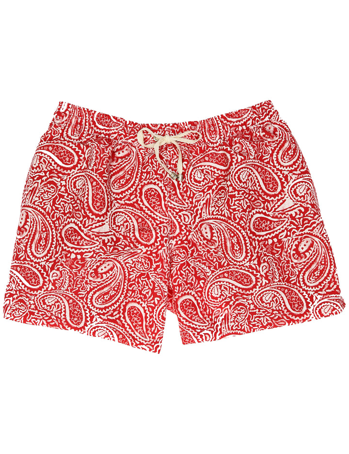 Traje de baño paisley Fresa