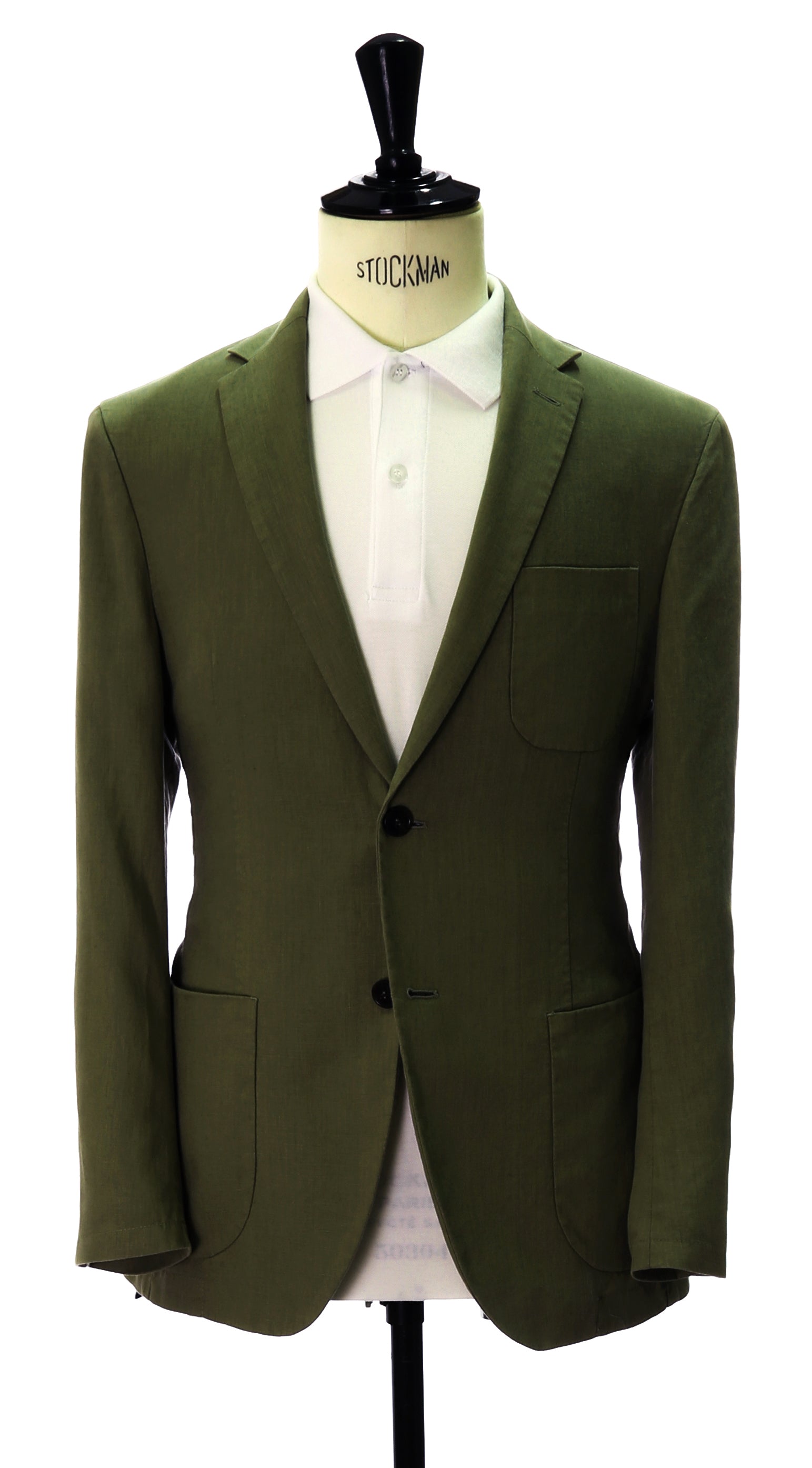 Chaqueta lino lavada Verde