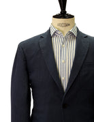 Chaqueta lino lavada Azul