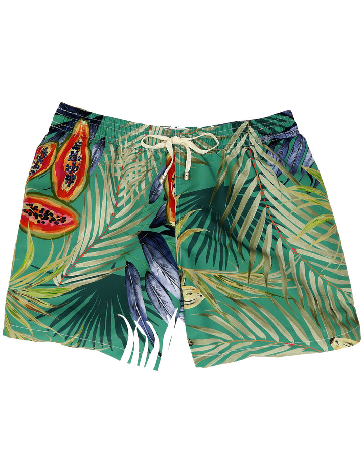 Traje de baño hojas papaya Verde