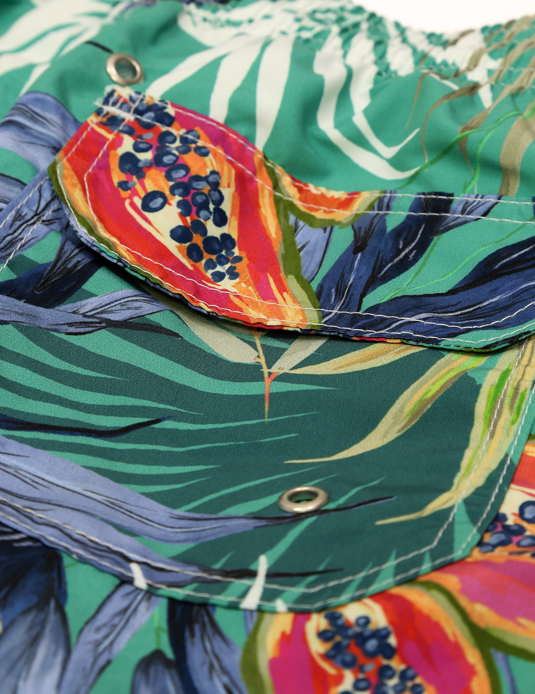 Traje de baño hojas papaya Verde