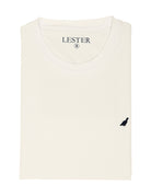 Camiseta lavada perdiz bordada Blanco