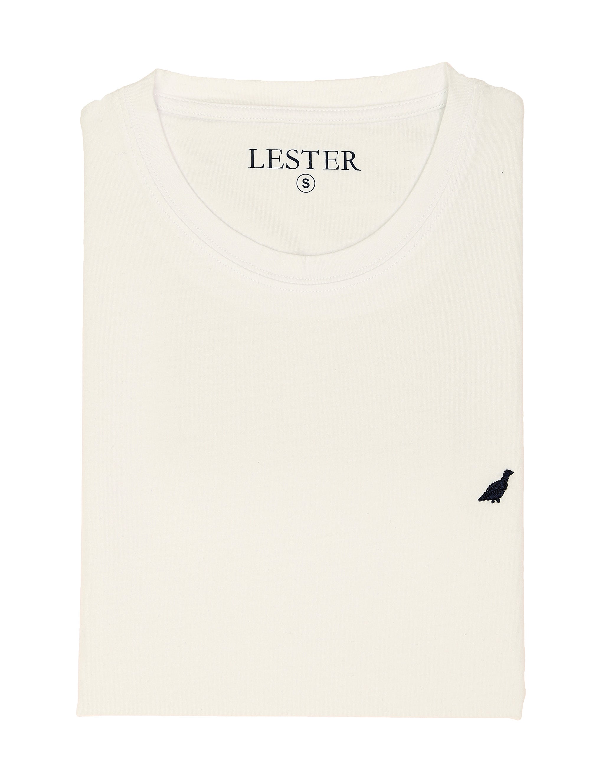 Camiseta lavada perdiz bordada Blanco