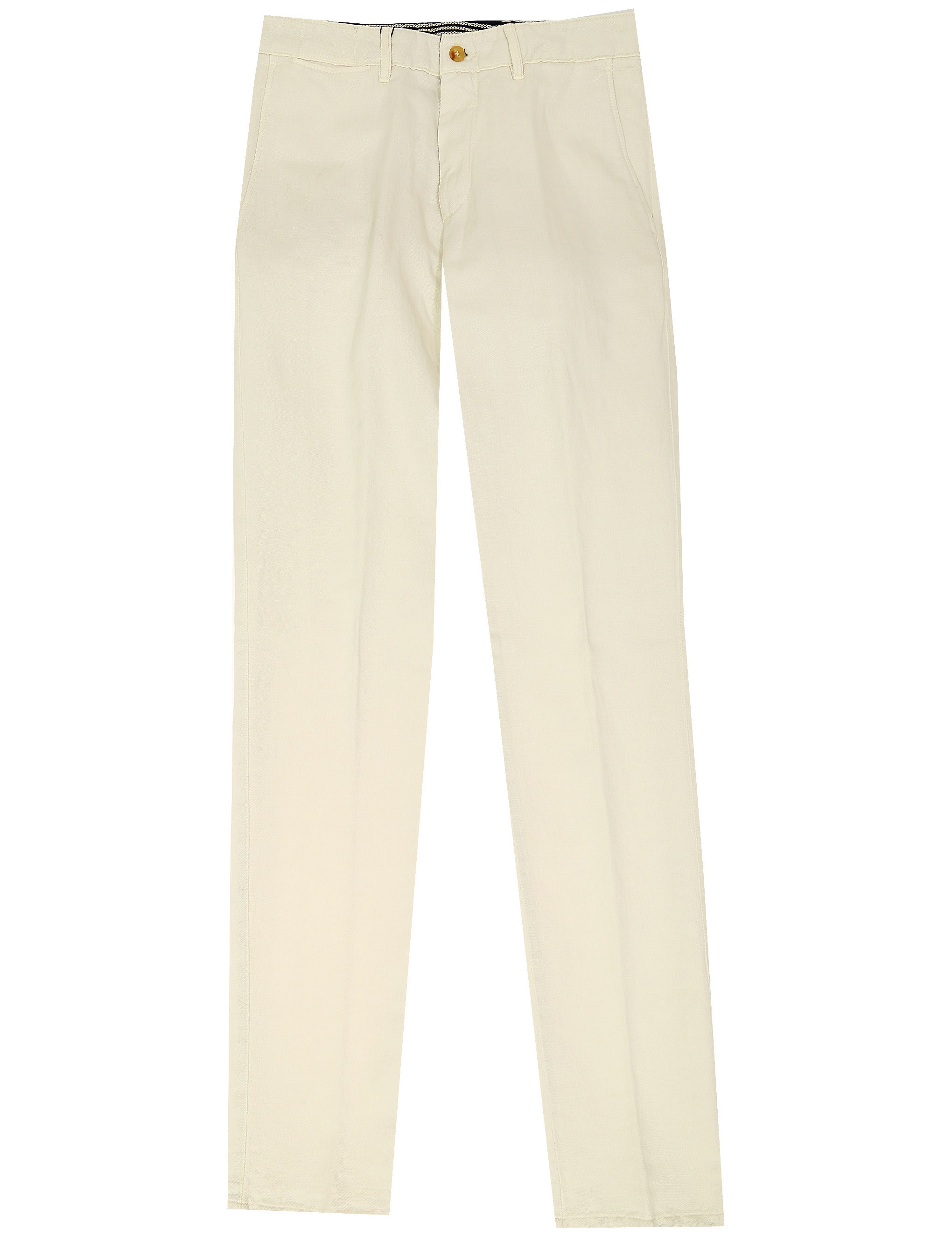 Pantalón sarga lino/algodón Hielo
