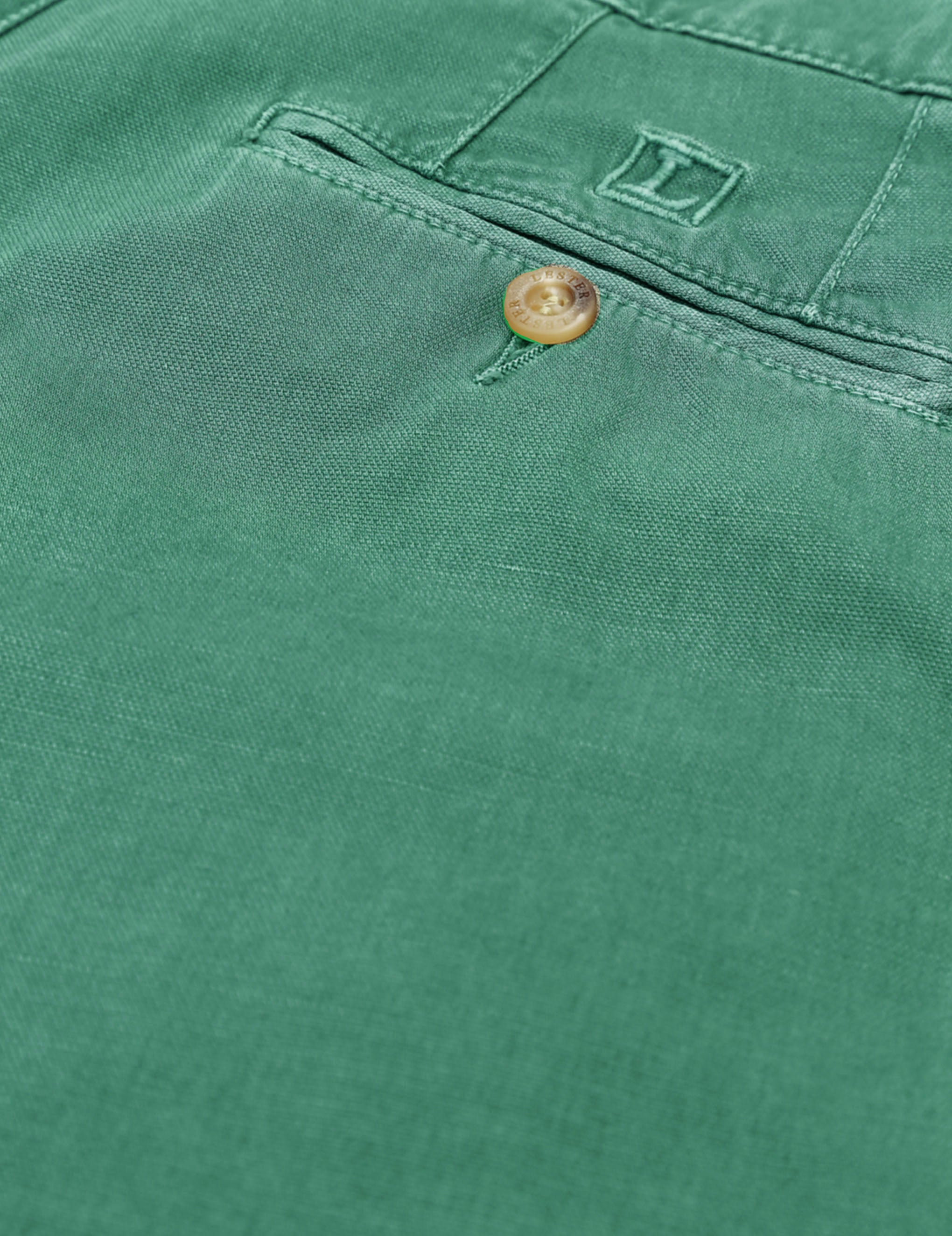 Pantalón lino algodón Verde