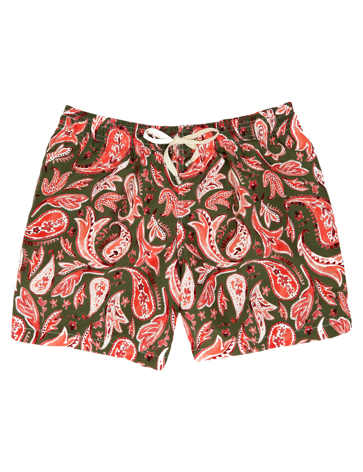Traje de baño paisley bicolor Gris/rosa