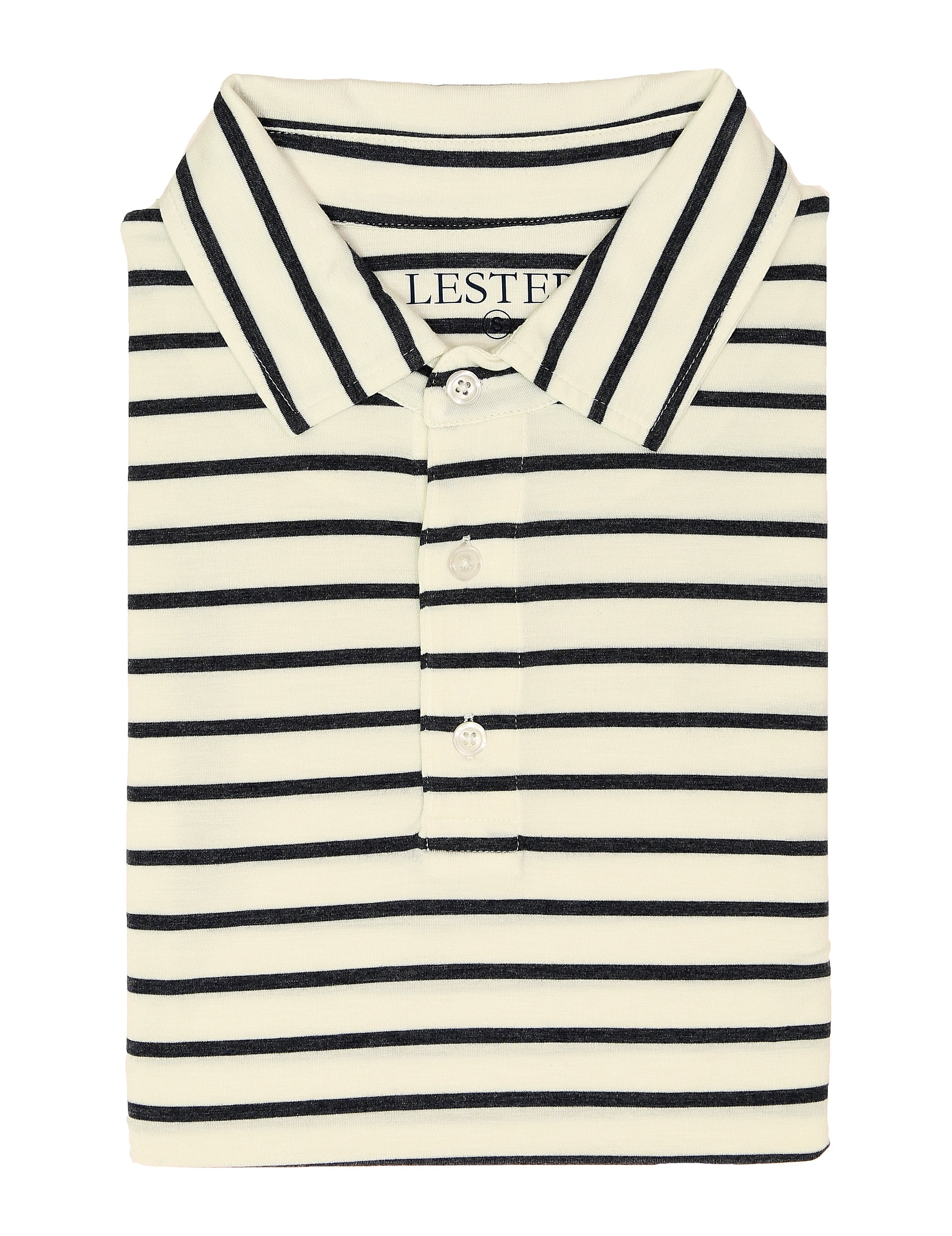 Polo manga corta rayas Azul