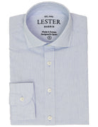 Camisa sport lino algodón raya fina Azul
