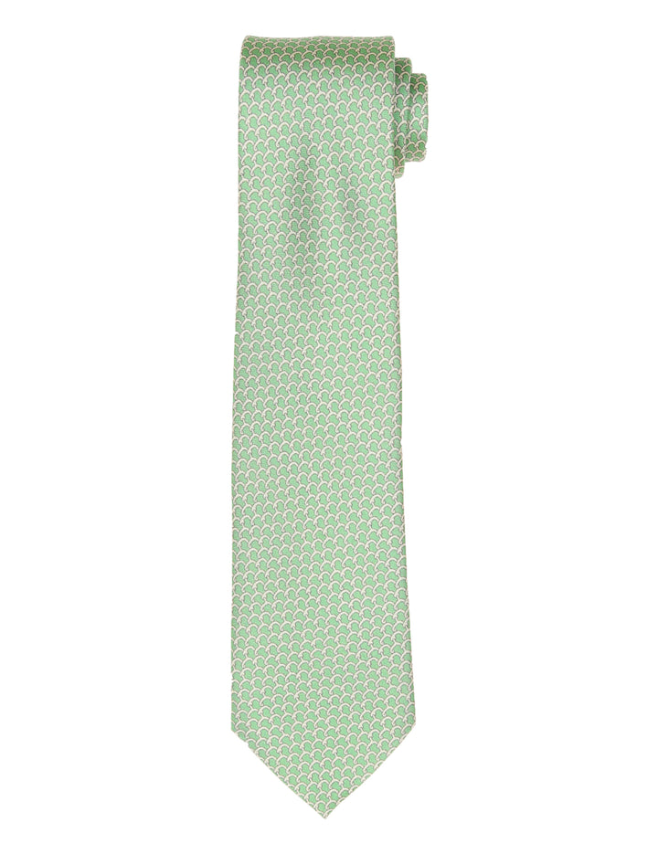 Corbata cadena gancho Verde/gris