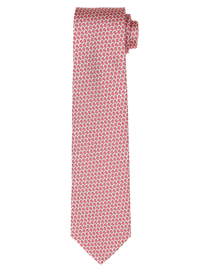Corbata cadena gancho Rosa/gris