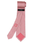 Corbata cadena gancho Rosa/gris
