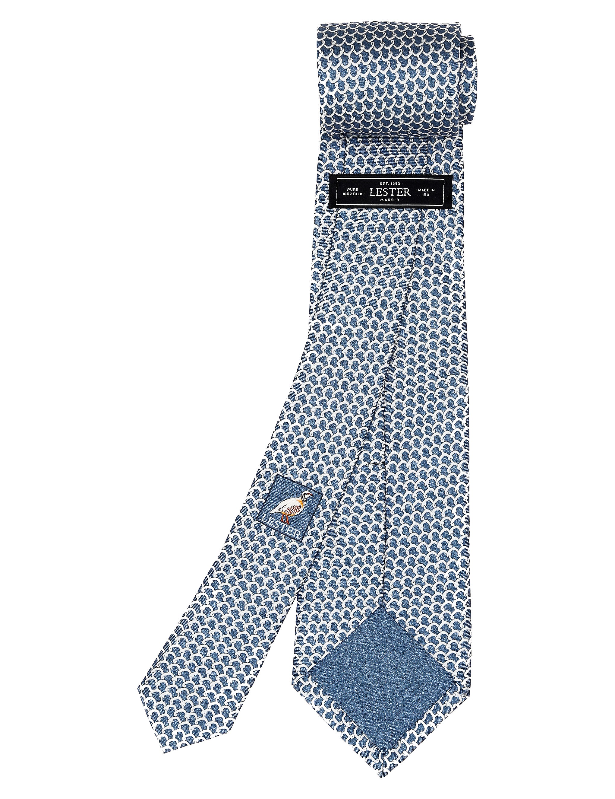 Corbata cadena gancho Azul/azul