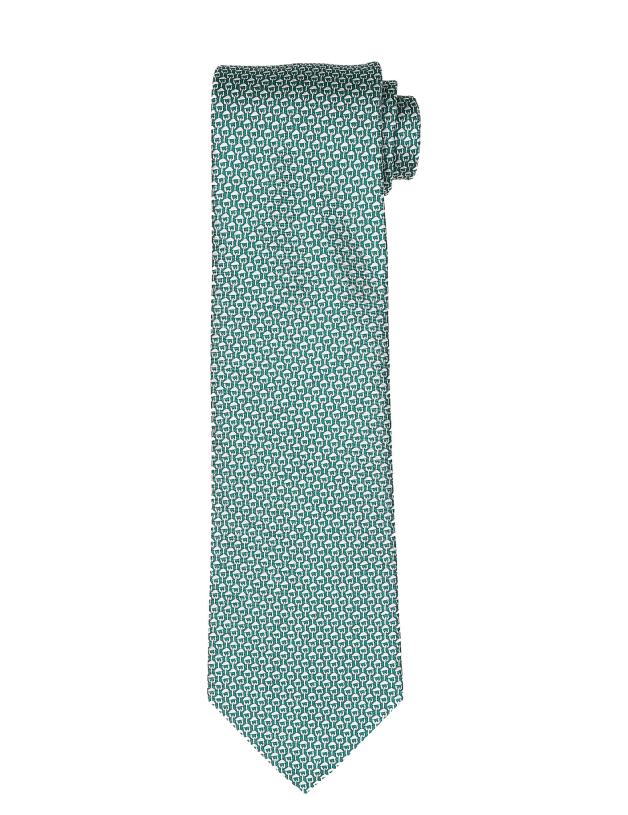 Corbata cadena capucha Verde/azul