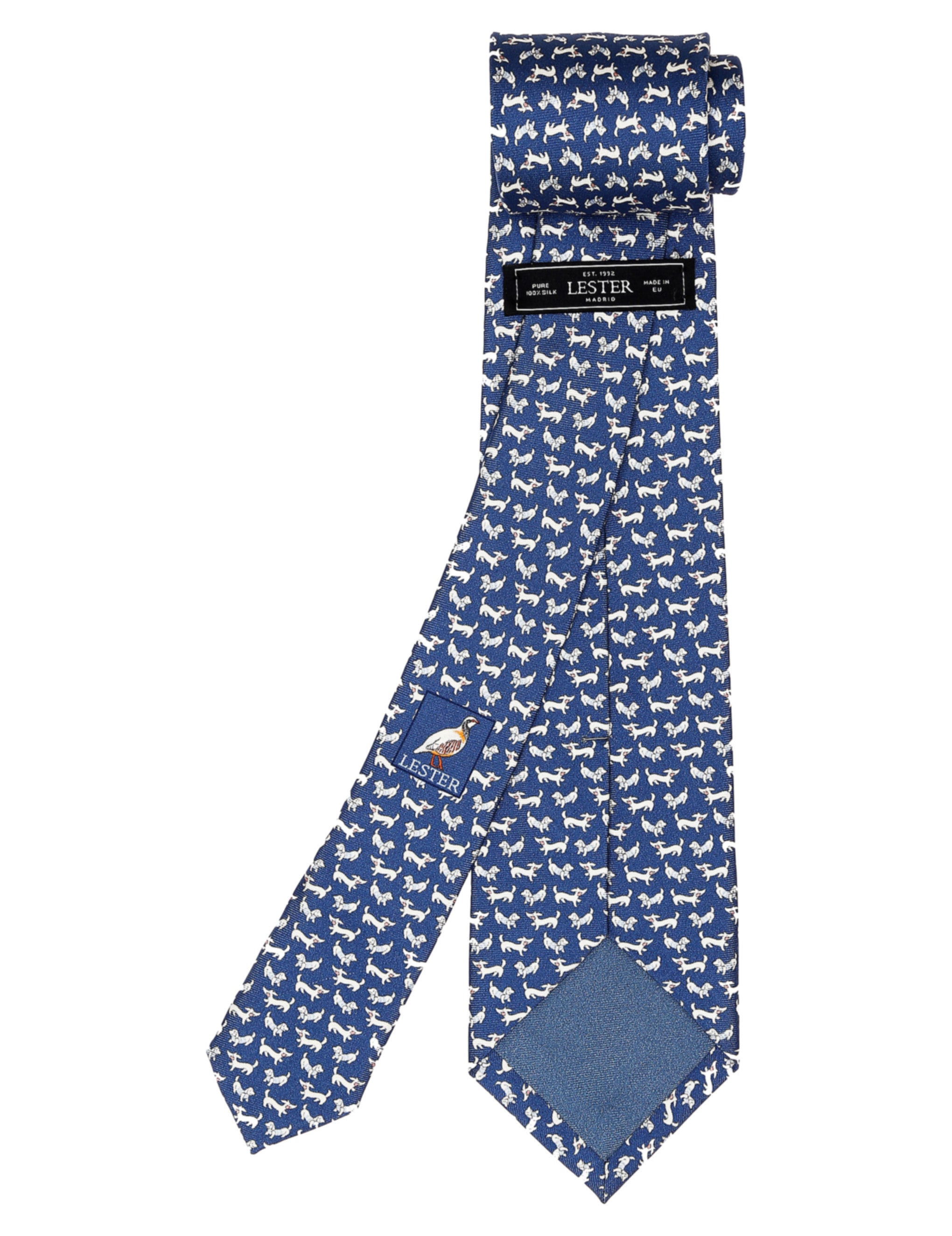 Corbata perritos Azul/gris