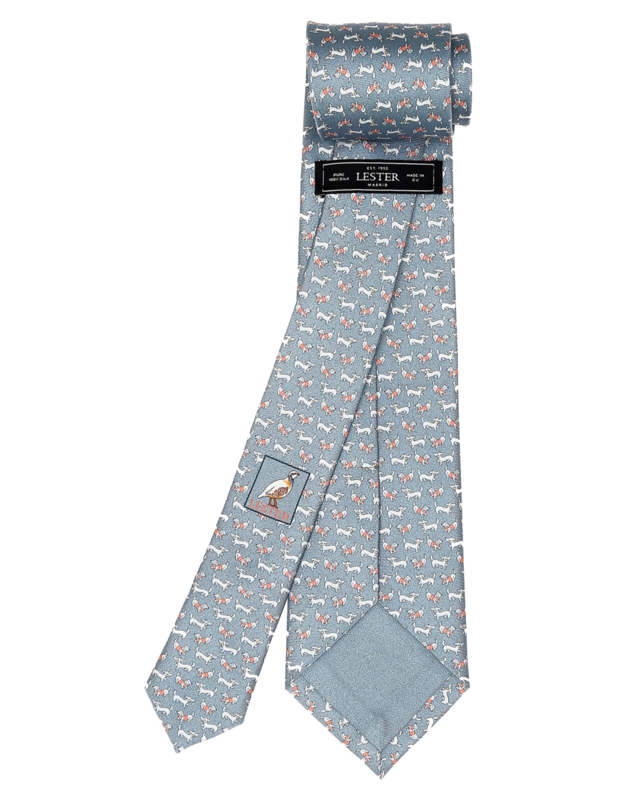Corbata perritos Azul/rojo