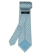 Corbata palmeras Azul/beige