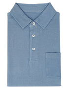 Polo pique lavado Azul medio