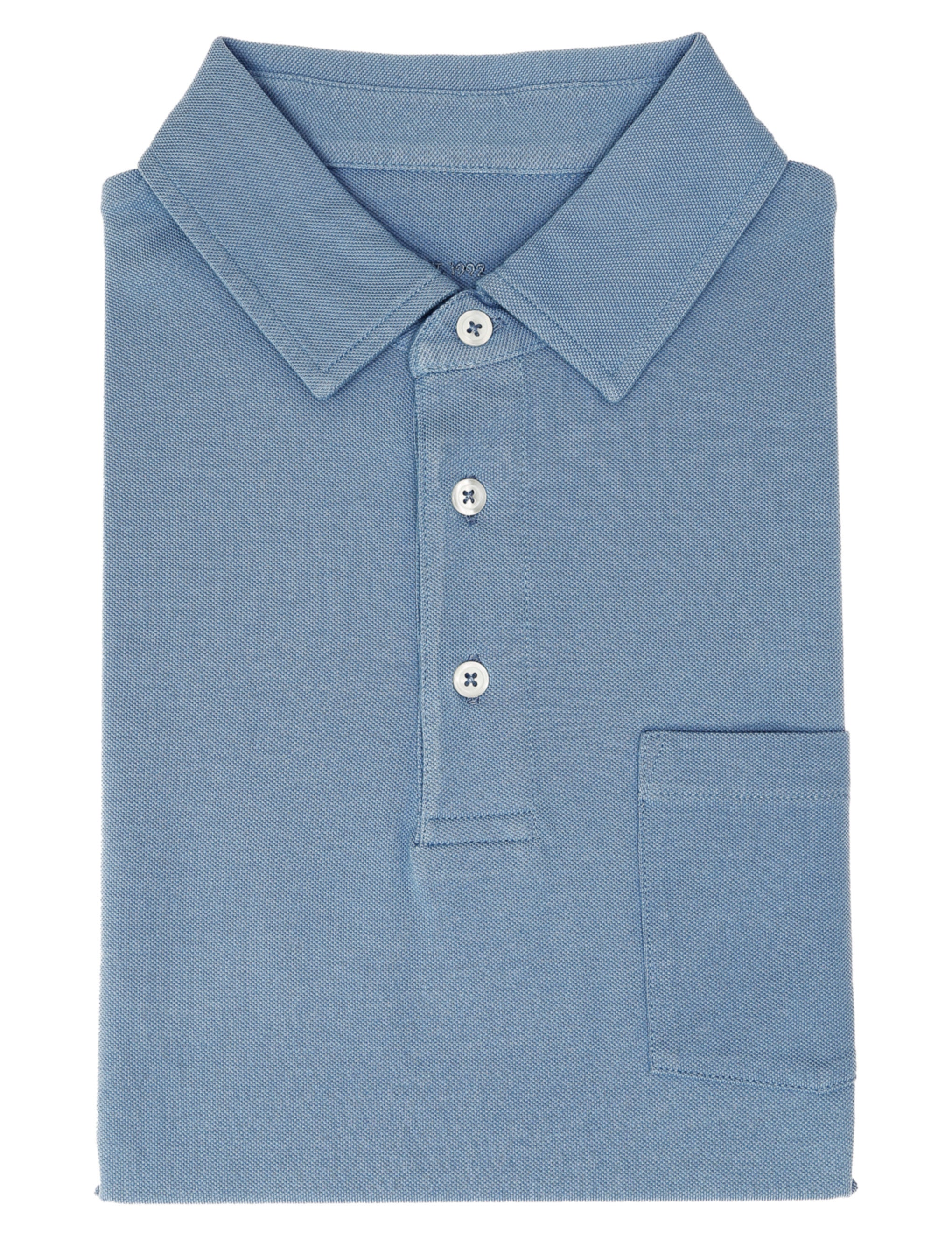 Polo pique lavado Azul medio