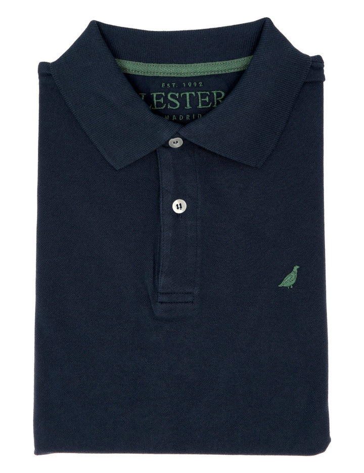Polo pique manga corta Azul oscuro