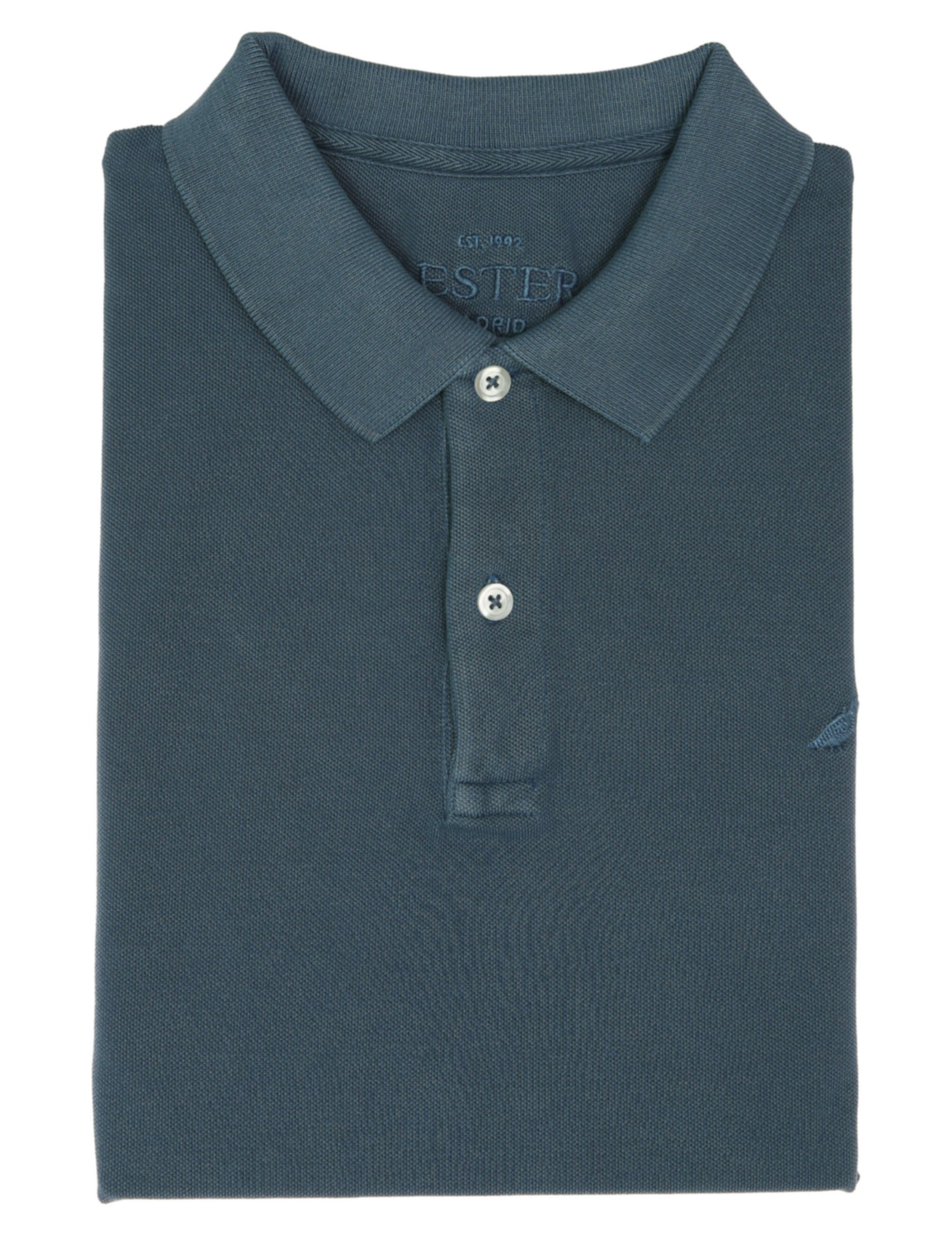 Polo manga corta lavado perdiz Azul oscuro
