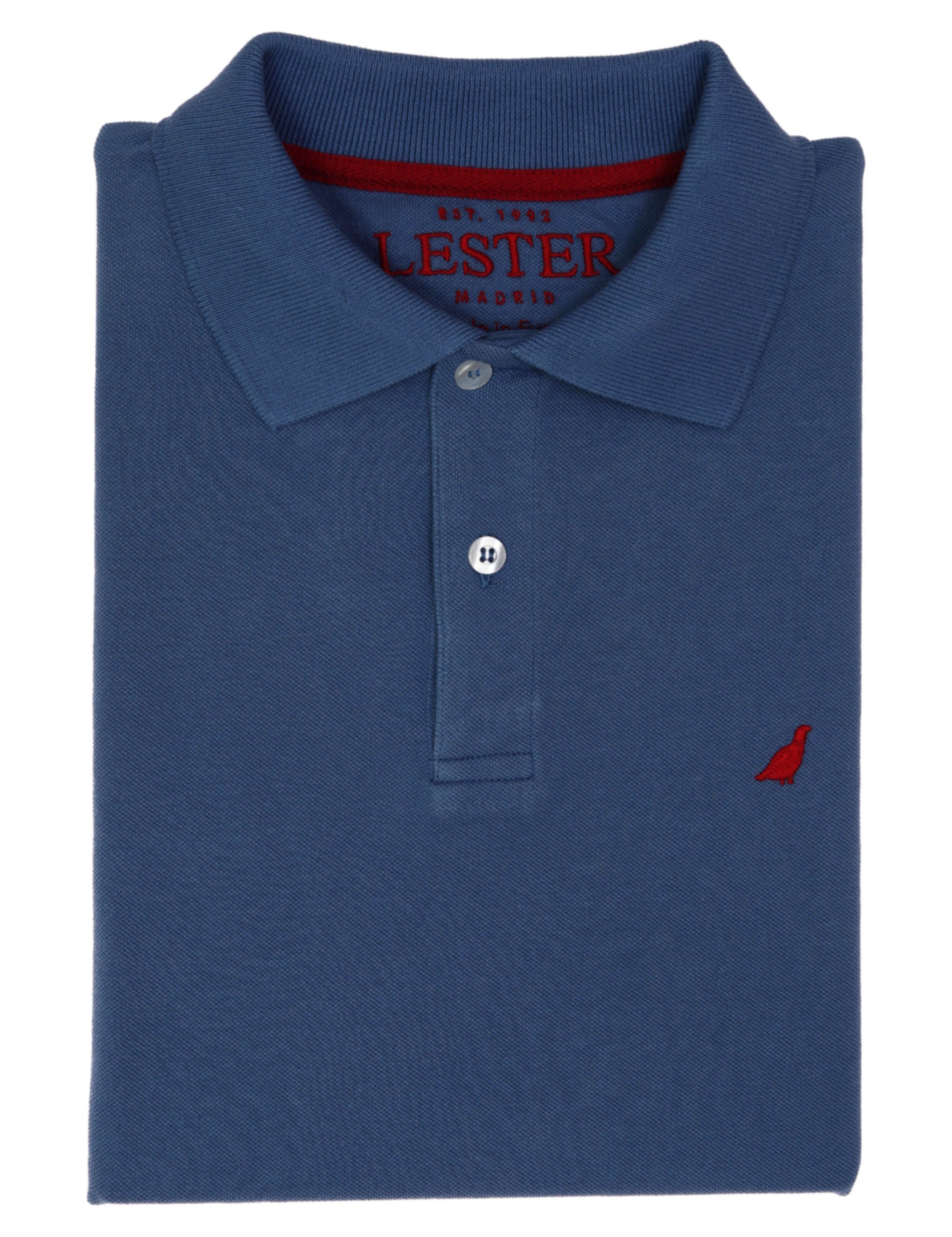 Polo pique manga corta Azul medio