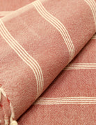 Toalla algodón rayas Rosa