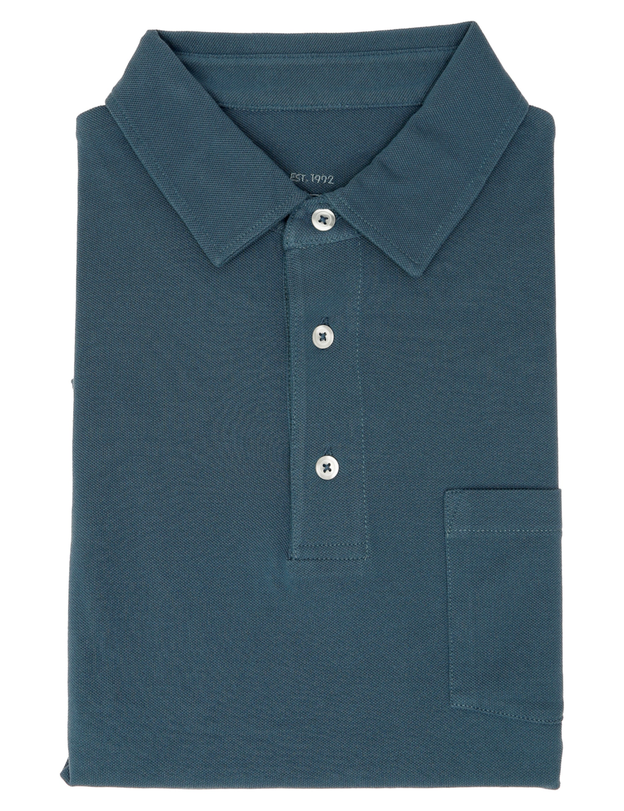 Polo pique lavado Azul oscuro
