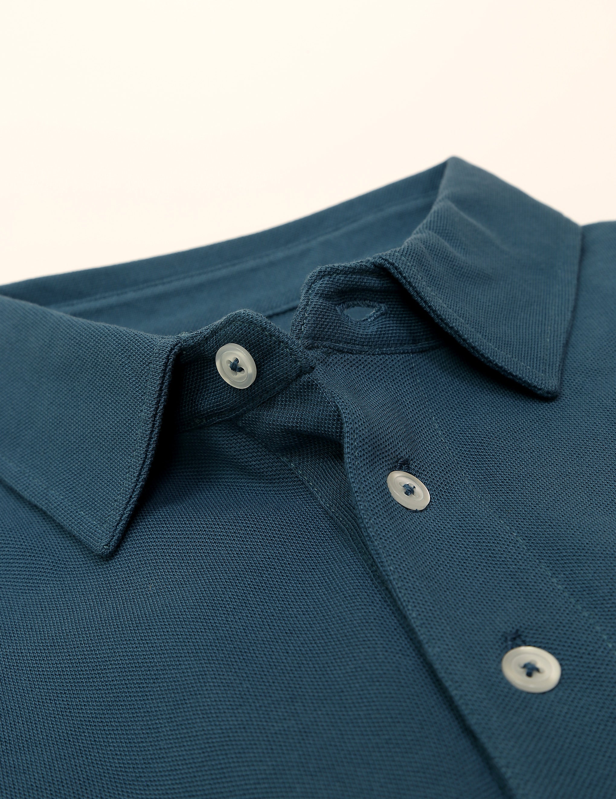 Polo pique lavado Azul oscuro
